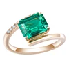 18K Lab Created Emerald Ring