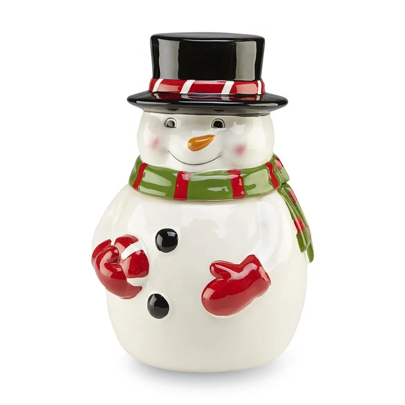 セラミッククリスマススノーマンクッキージャー Buy 雪だるまクッキー瓶 クリスマス雪だるまクッキー瓶 セラミック雪だるまクッキージャー Product On Alibaba Com