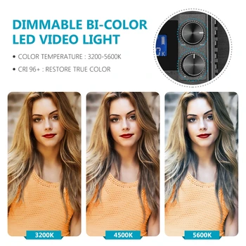 Neewer Upgraded 660 LED Video Light Dimmable Bi-Color LED Panel with LCD Screen for Studio, YouTube Video Shooting Photography detail image