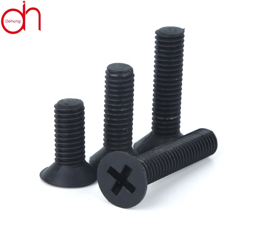 Nylon Black Display M2 Plastic Flat Cross Machine Screws