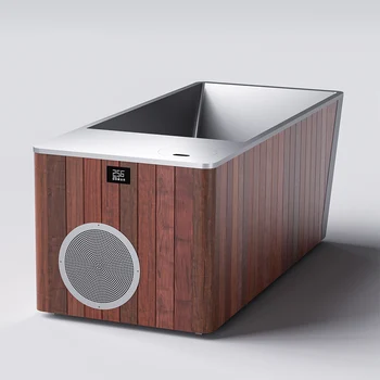 Wifi App Control Cold Plunge All in One Stainless Steel Ice Bath Tub Cold Plunge Pool With Insulate Lid
