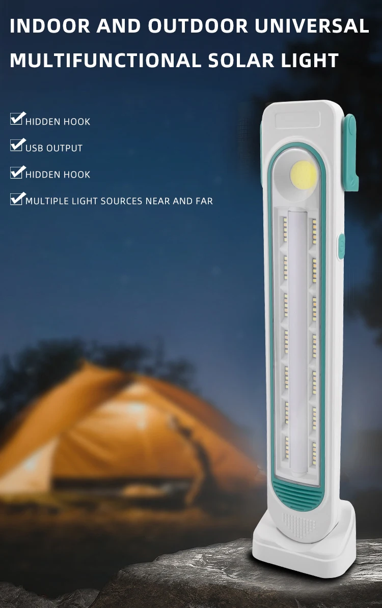 New Mold IP44 350lm Outdoor Multi Function TPYE-C Portable Table Lamp Camping Indoor Waterproof LED Solar Lights manufacture