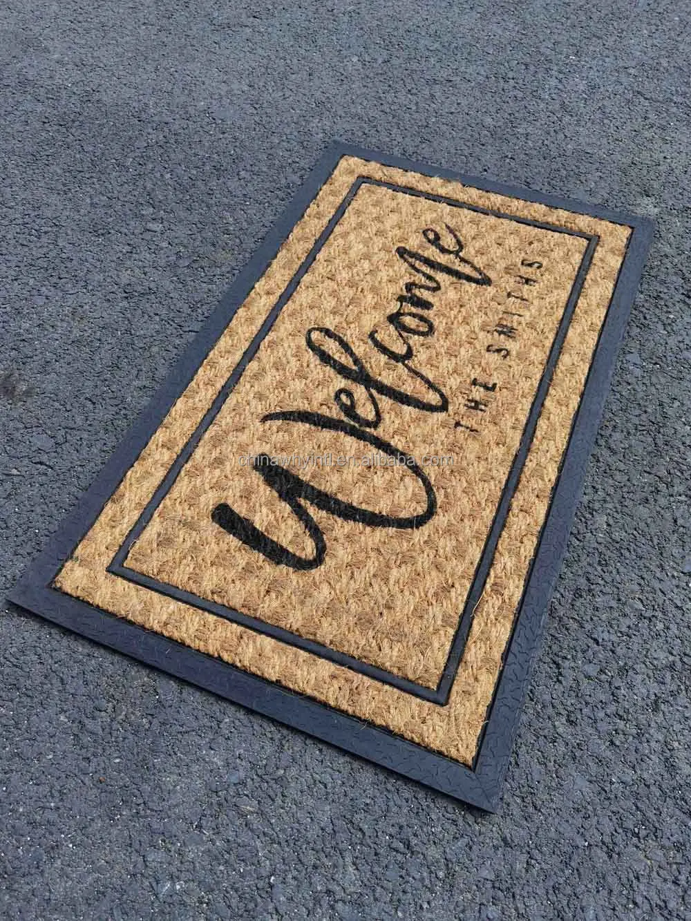 Seanaba Border Design Laser Engraving Uv Printing Plain Blank Doormats