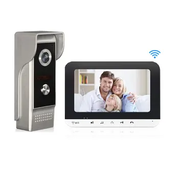 IP Door Intercom Wire Wifi Video Door Phone 7 inch TFT LCD Screen Smart APP Unlock