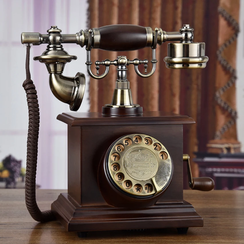 ヨーロッパスタイル固定電話 アンティーク電話機 自宅レトロ