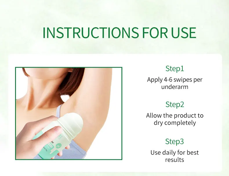 DR RASHEL 0% Alcohol Uplifting & Fresh Roll-On Deodorant 48h Anti Sweat & Odour protection Armpit Whitening Deodorant