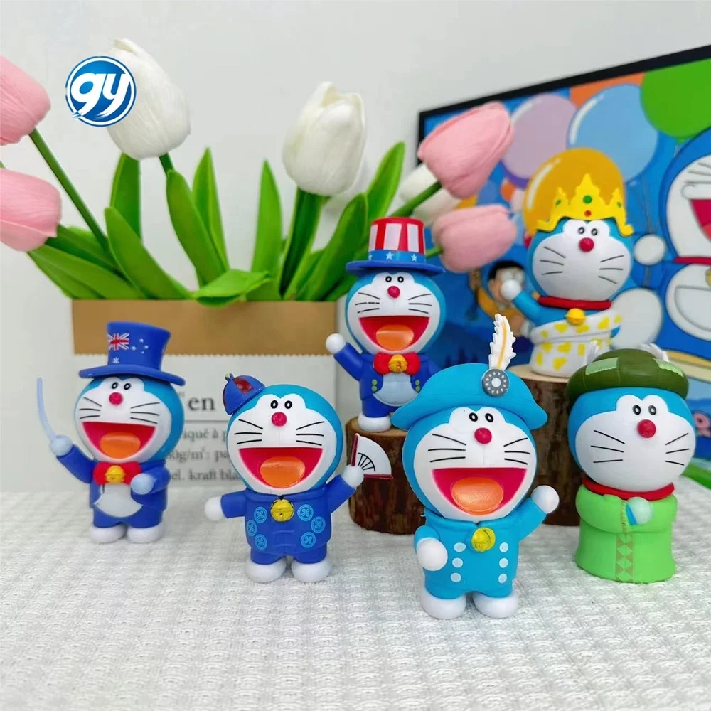 ドラえもんブラインドボックスコスプレモデルおもちゃ6個セット 8-9CM