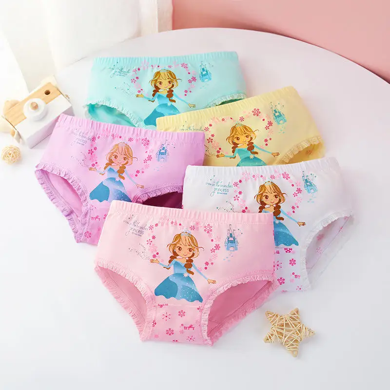 Girls Underwear Kids Cute Cartoon Princess Print Boxer Briefs Bikini