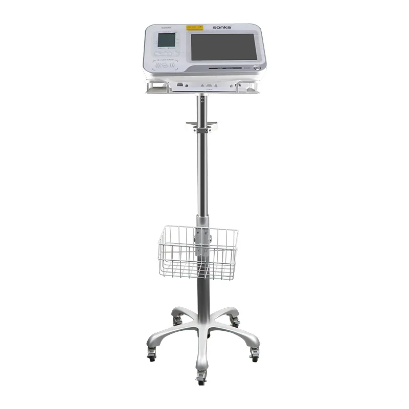 SONKA New Monitor Portable Medical Work Cart Ultrasound Fetal Laptop Ward Ecg Machine With Trolley