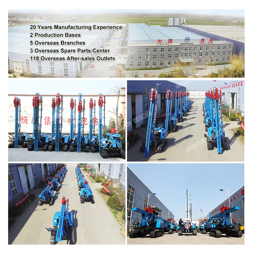 Best Selling 2026 Bore Pile Machine HWL500R Screwing Hengwang Solar Photovoltaic Pile Driver Machine Hammering Drilling Diesel