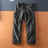 Winter fleece-lined dark gray