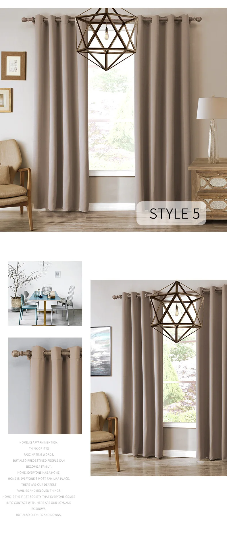 Modern Blackout Curtains For Living Room Window Curtains For Bedroom Curtain Fabric Ready Made Finished Drapes Blinds Tend