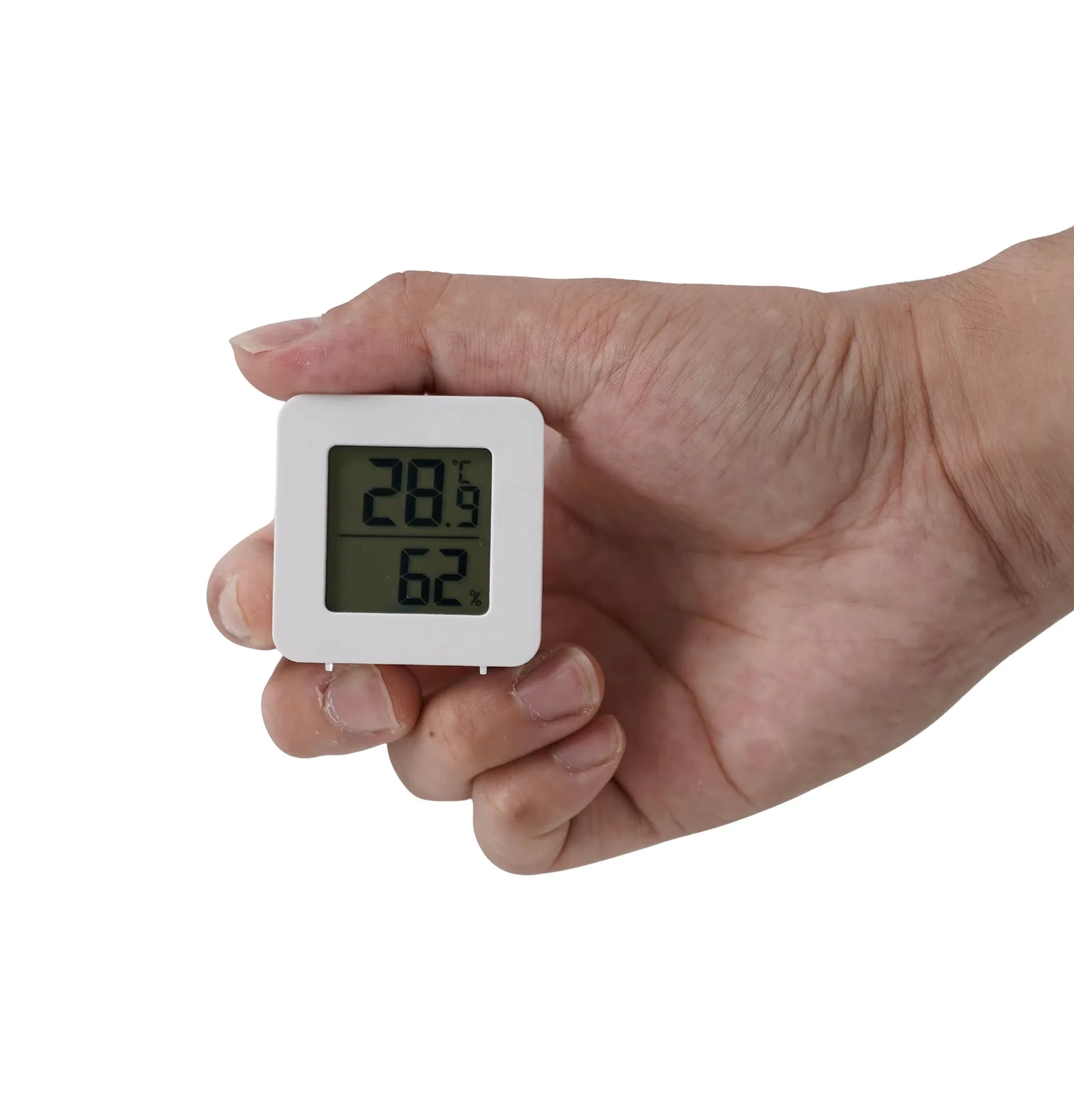 Hot Sale Mini Electronic Thermometer Hygrometer Quadrate Thermometer Temperature,humidity Indoor Thermometer With Strong Post