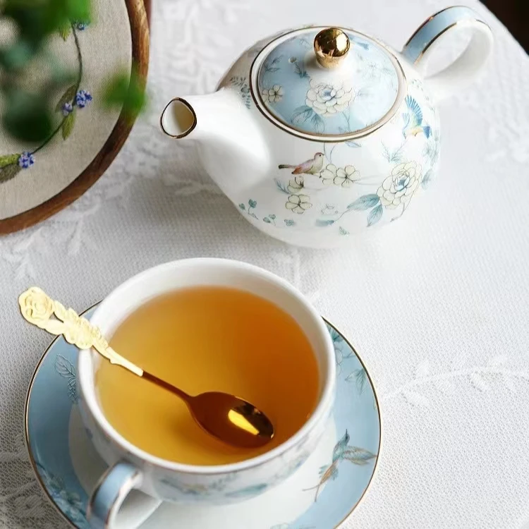 Tea Pot and Cup for One Person Single Pot Tea for One Tea Pot with Cup and Saucer for Wedding Gift supplier