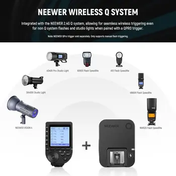 NEEWER-QR Flash Receiver 2.4G Wireless  for QPRO-C/N/S Triggers Flash Transmitter Compatible with Godox Yongnuo Neewer detail image
