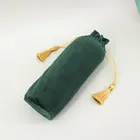 Custom Size Round Bottom Long Velvet Storage Packing Pouch Bag With Tassels
