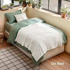 White Throw Blanket for Couch - GentleSoft Cozy Soft Blankets for Women, Cute Small Fleece Throws