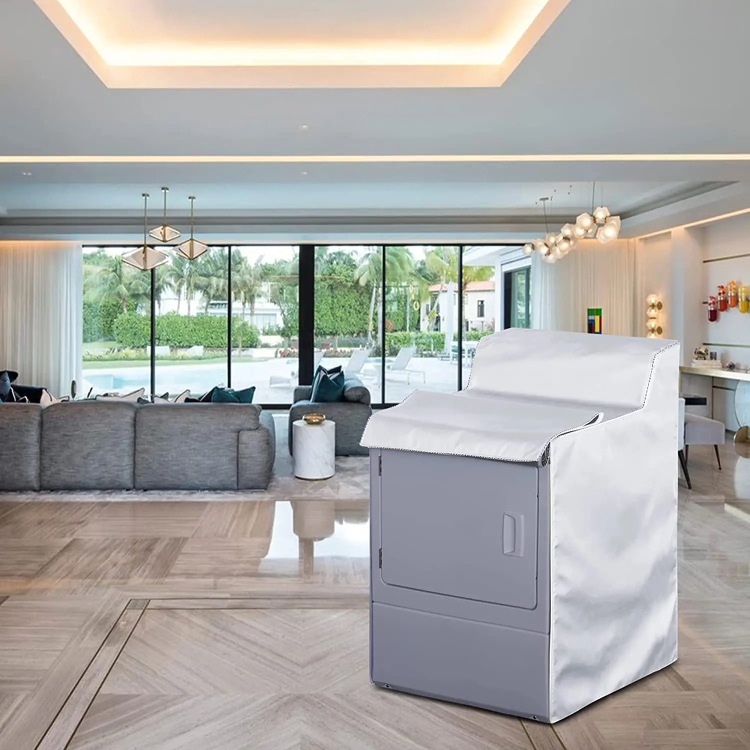 Waterproof Dryer W27*d26*h43in Silver Washing Machine Accessories Machine Washer Dryer Washing