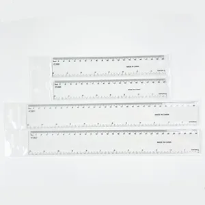 High Quality 15/20/30cm Transparent Plastic Ruler  School Measuring Straight  Ruler Stationery With Custom Logo