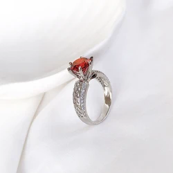 925 sterling silver jewelry garnet ring female ruby ring jewelry lady