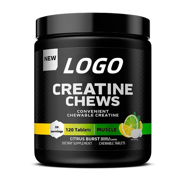 Chewable Creatine Monohydrate Energy Faster Recovery Strength Creatine Chews Tablets for Men & Women