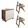 Peach color 1 table 2 chairs (rock board)