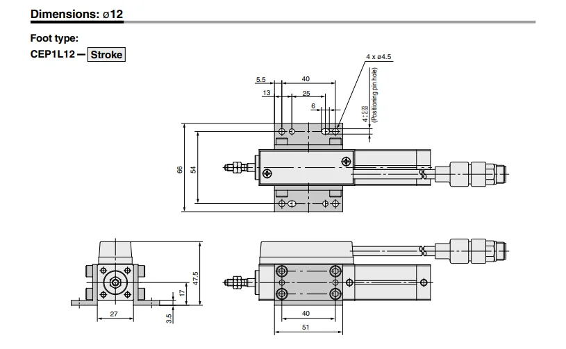 Ce1 Series Ce1b20-100 Ce1b20-100n Stroke Reading Cylinder - Buy Ce1 ...