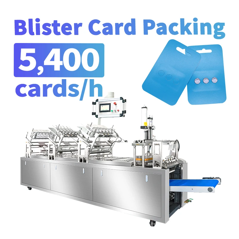Rich Packing Automatic Tablet Capsule Blister Cardboard Machinery Sealing Packaging Blister Card Packing Machine
