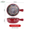 6-inch tree handle bowl (with external floral pattern)