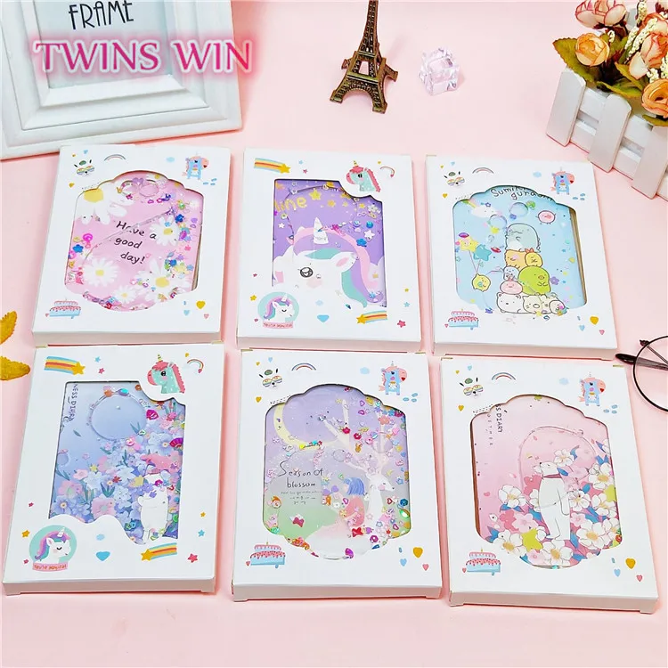 Korean Design PVC Cover Quicksand Notebook 2616