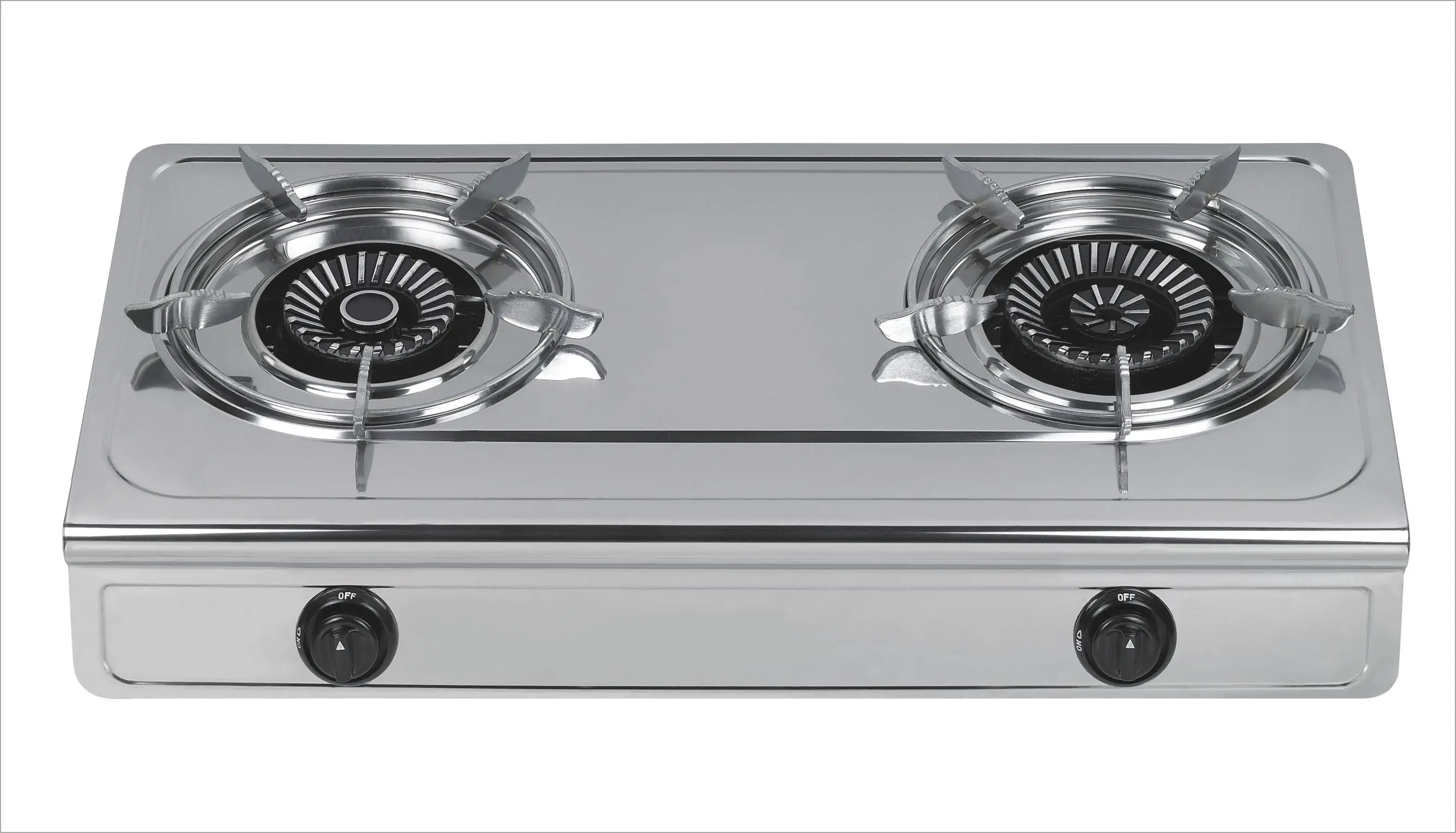 2 burner Table Gas Stove with Stainless Steel Body