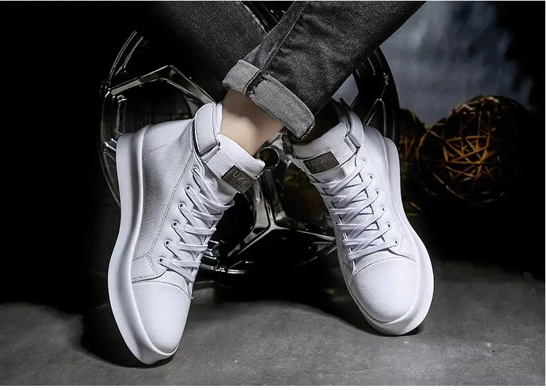 Men's Korean Style High Top Casual Shoes