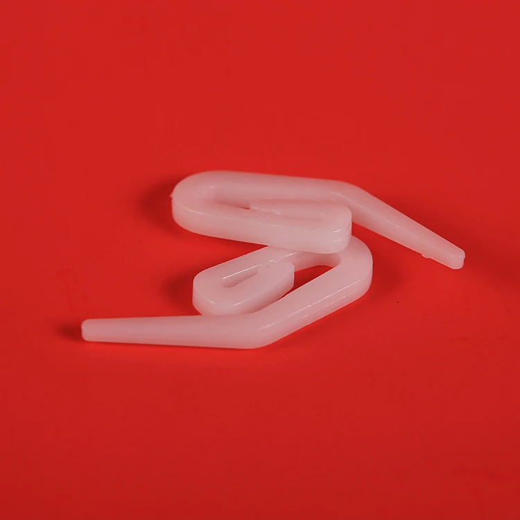 High Quality Customization White Hard 3 cm Window Plastic Curtain Hooks for Curtains