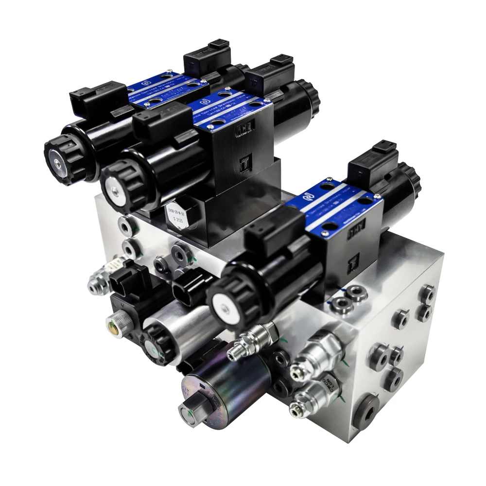 ZW Factory Custom 20-240L Flow Hydraulic Manifold Block Unloading Valve Block Flow Priority Valves