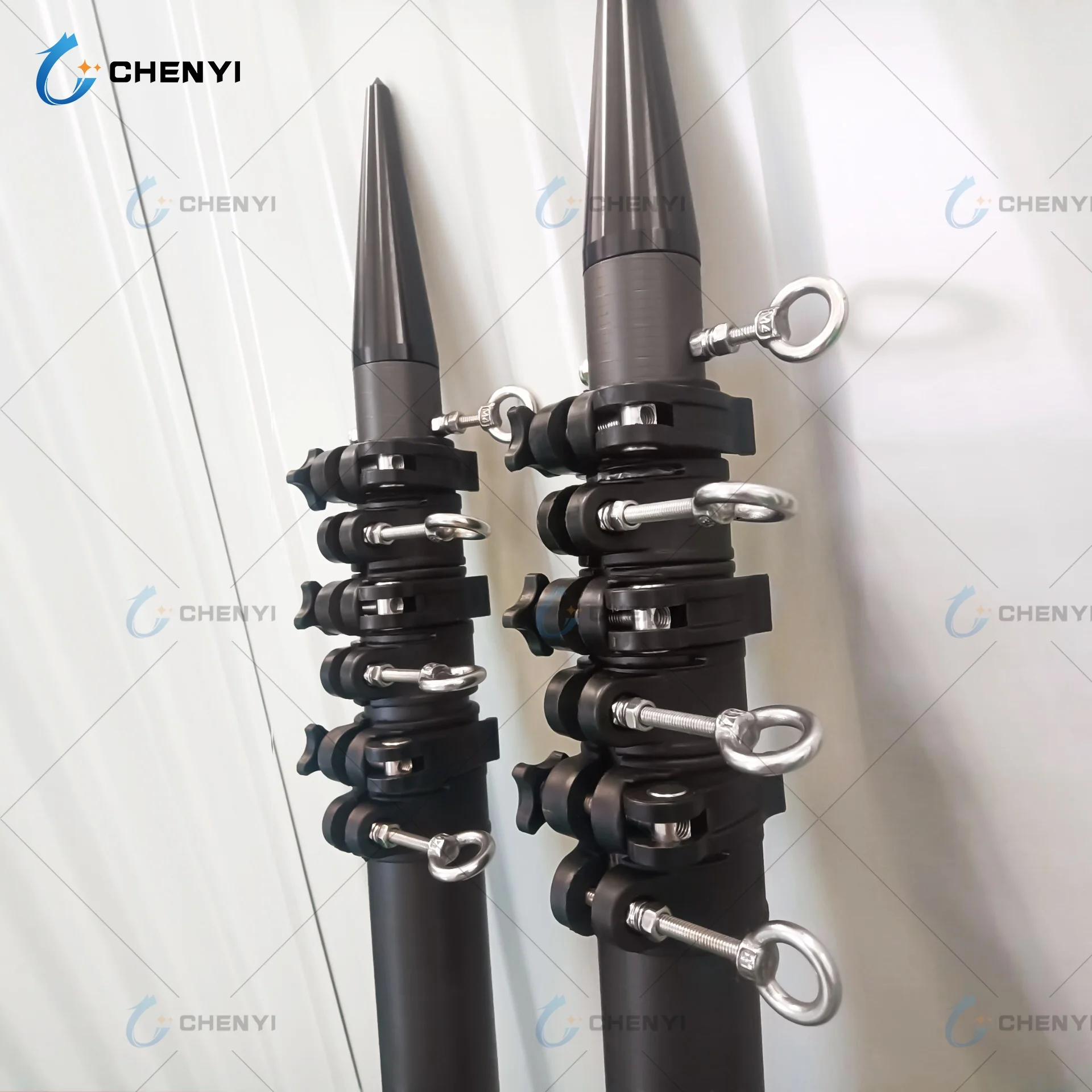 18ft Carbon Fiber Telescopic Pole Boat Outriggers Fishing Outrigger Poles With Aluminium Nosecone 18ft Carbon Fiber Telescopic Pole Boat Outriggers Fishing Outrigger Poles With Aluminium Nosecone