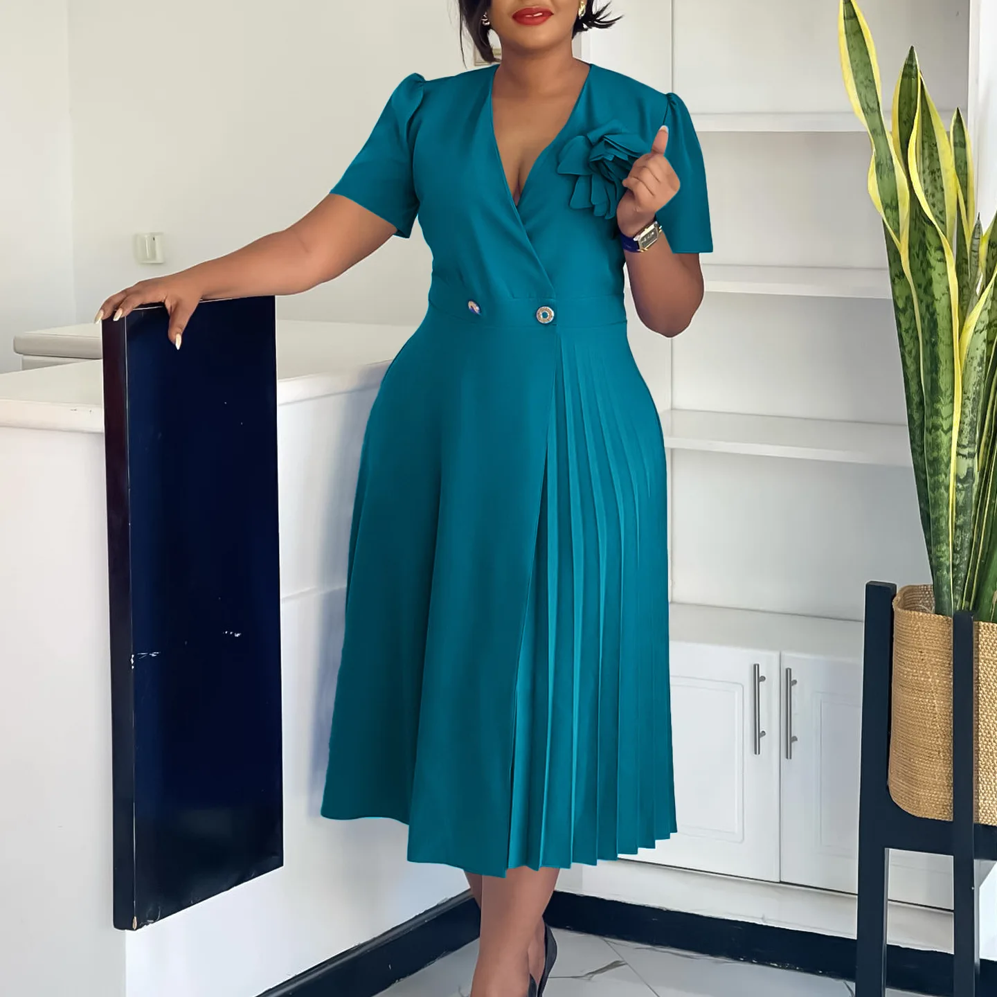 Ol Vrouwen Kantoorjurken Elegante Kantoorjurken Voor Dames Kantoor Carrière  Potlood Jurk