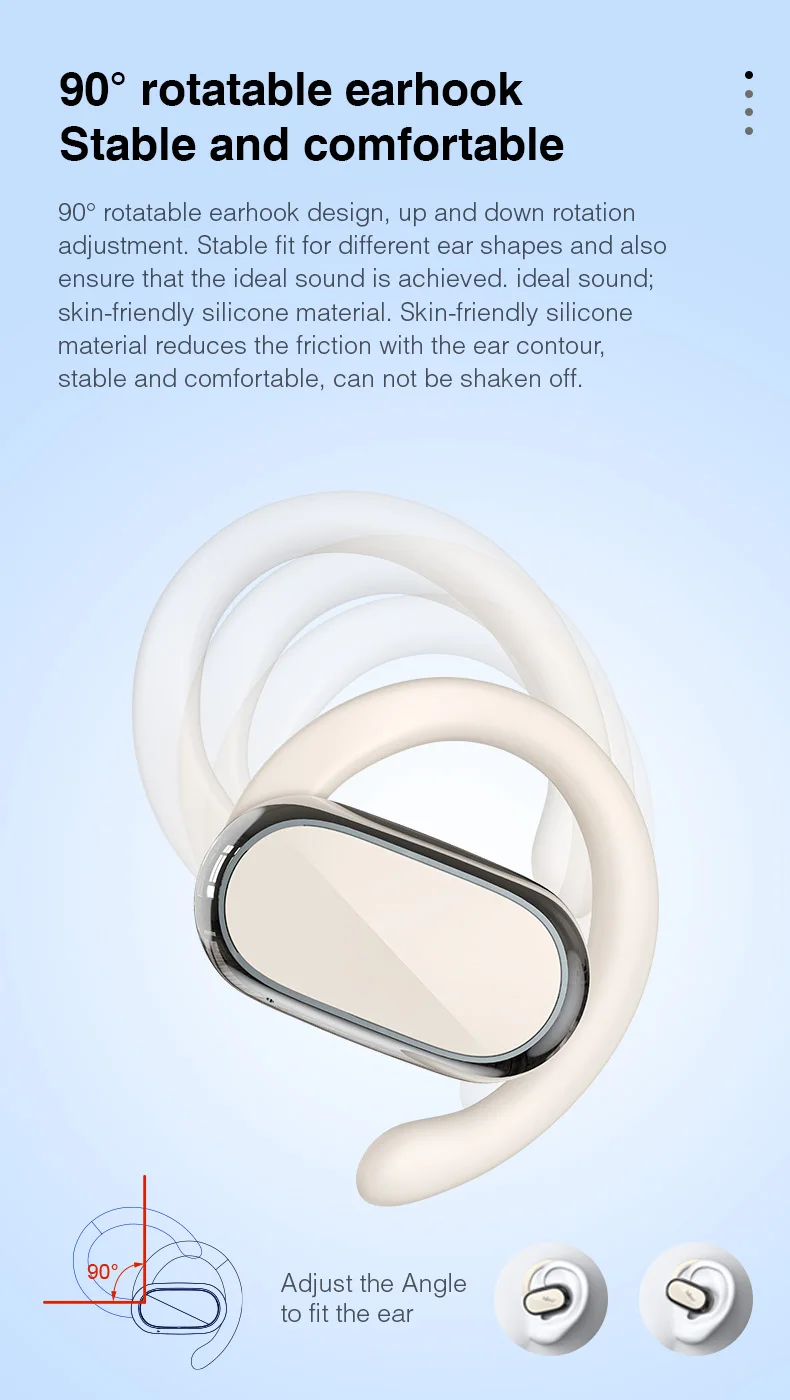Rotating Ear Hanging Sports Running Earphones extra Long Standby Heavy Bass Stereo Factory Direct Sales
