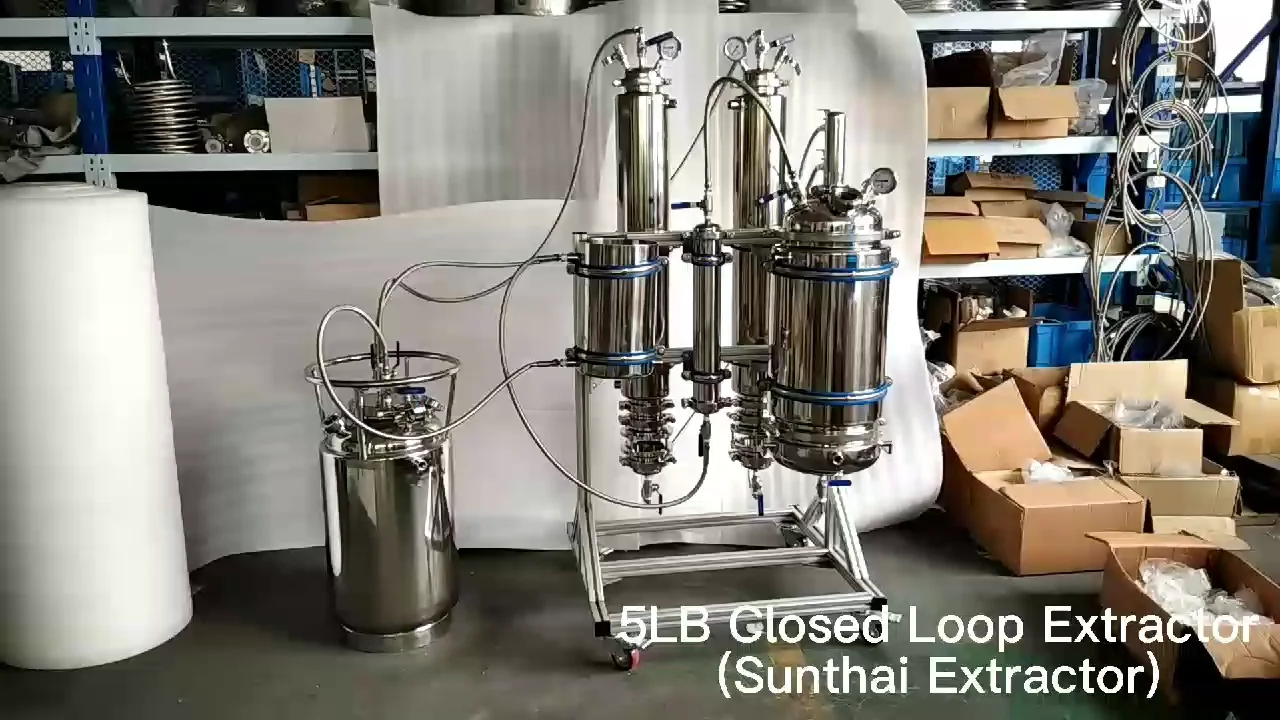 5lb Dewaxing Column Jacketed Closed Loop Extractor Turnkey Extractor