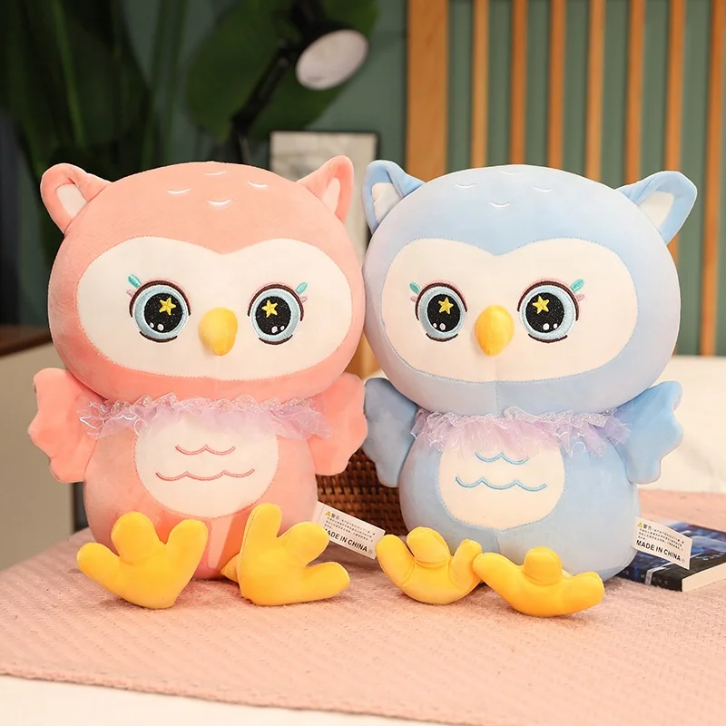5-Piece Snowy Owl Plush Set - Mommy Owl With 4 Babies In Zippered Belly, Stuffed Animal Toy Gift