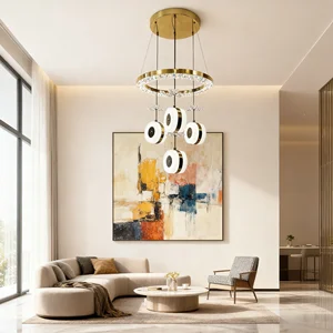 JACKSUN Bedroom Light Dining Pendant Light Living Room Home Kitchen Luxury 4-Light Chandelier