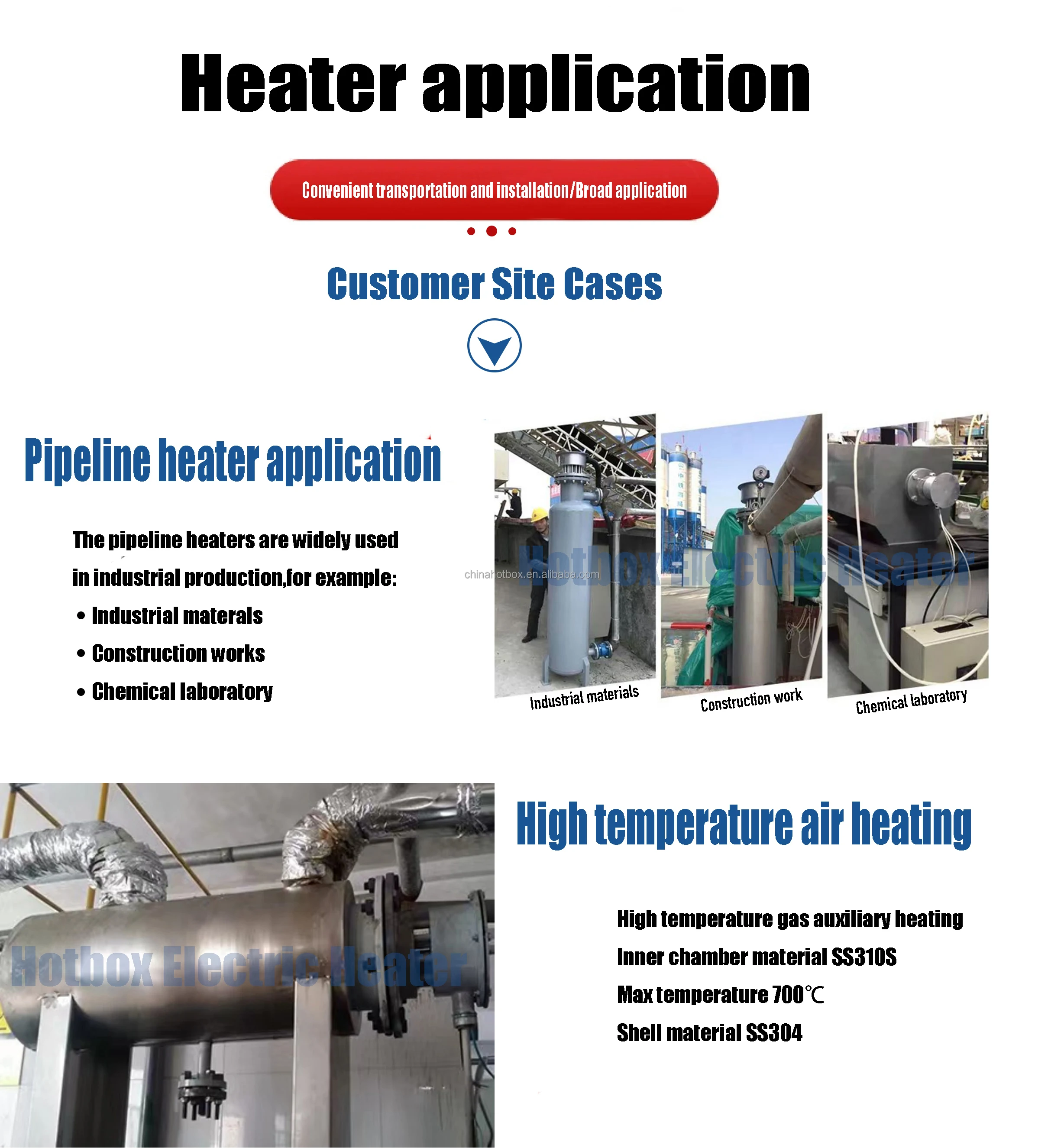 Stainless Steel Pipeline Heater, Explosion-proof, 110-600V - detail 16