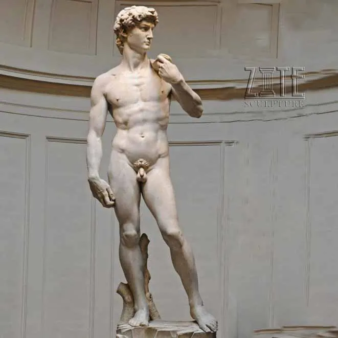 Outdoor Famous Large White Marble Statue of David for Sale