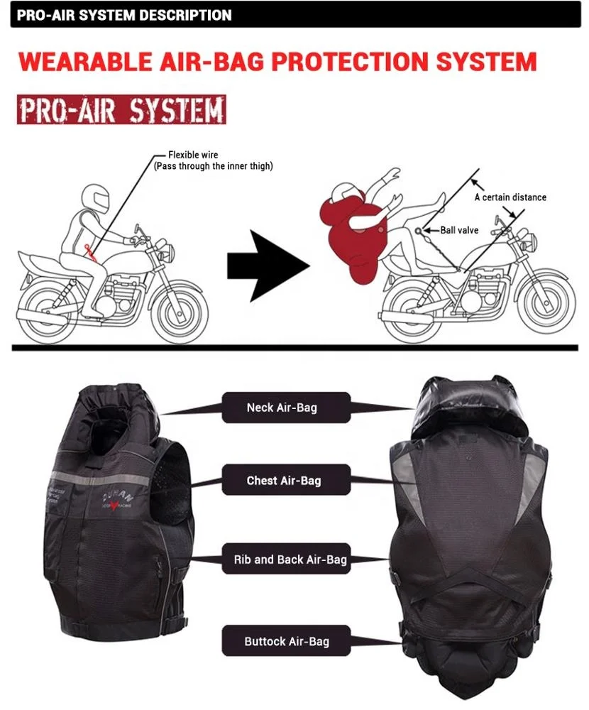 
 Профессиональный усовершенствованный светоотражающий жилет Духан, система воздушной подушки, защитное снаряжение, мотоциклетная подушка безопасности, жилет, мотоциклетная подушка безопасности, куртка  