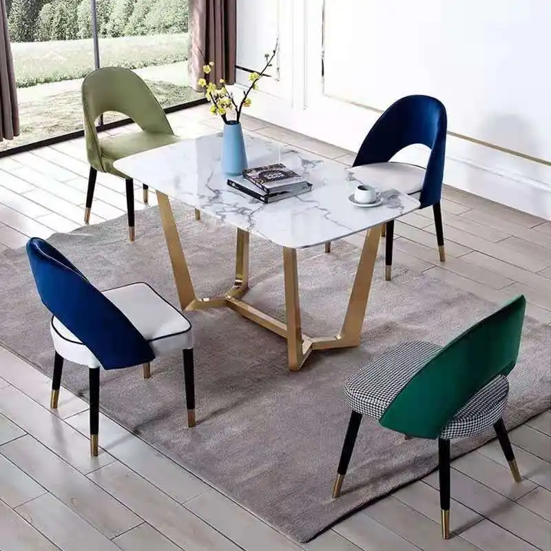 Хэбэй Minghao оптовая продажа современный новый дизайн подлокотник ножки из нержавеющей стали комфортный тканевый стул в скандинавском