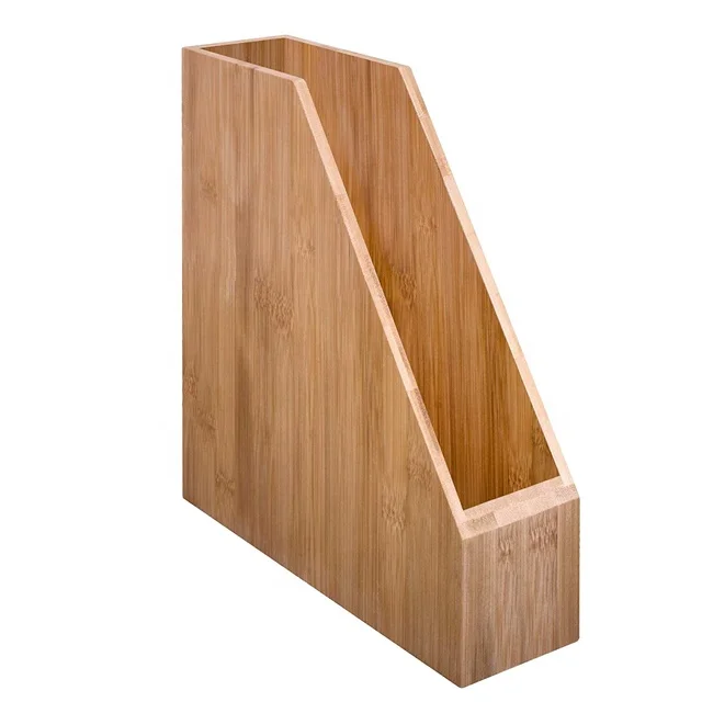 Настольный держатель журнала для хранения файлов из бамбука