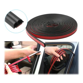 Car Door Rubber Seal Strip Auto Crash Protection Strip Car Sound Insulation Sealing Strip B-type 5M