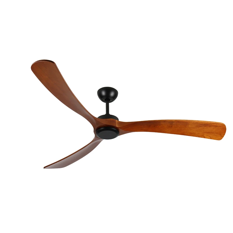 Saklaw ng Mainit na Benta 72 In Ceiling Fan Nang walang Ilaw Quieta Remote Control Mataas na CFM Walang Ilaw BLDC Motor Reversible 3 Wooden Blades