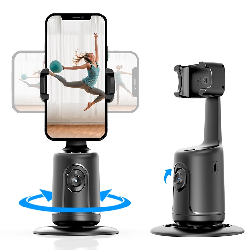 Automatic Smart Selfie Stick 360 Degree Rotation Mobile Phone Holder Face  Tracking Camera Tripod For Video Recording