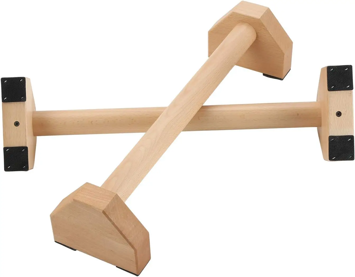 Pullup Dip Push up Bars with Ergonomic Wood Handle for Gym Exercise