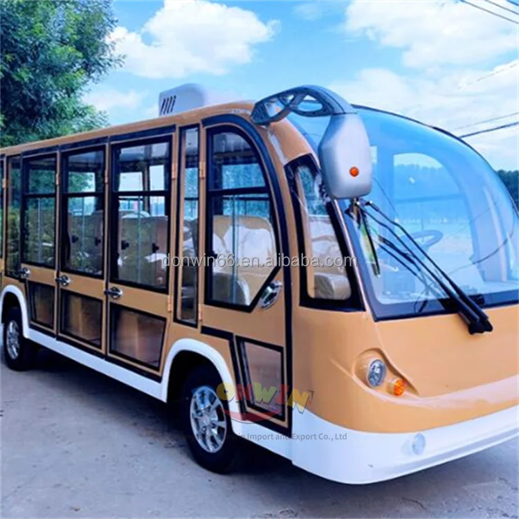 Exclusive Deal Best Selling Electric Shuttle Sightseeing Bus Electric 14 Passengers Mini Bus Off Road Sightseeing Bus